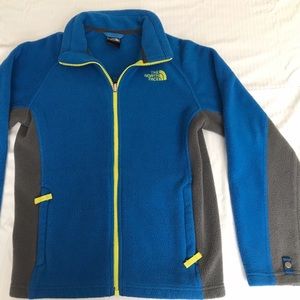 The North Face fleece front zip boys jacket